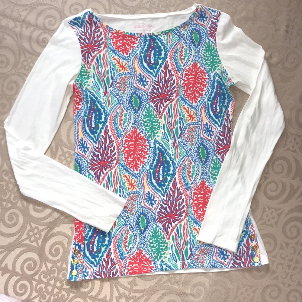 Lilly Pulitzer Bailey Top in Multi Let Minnow